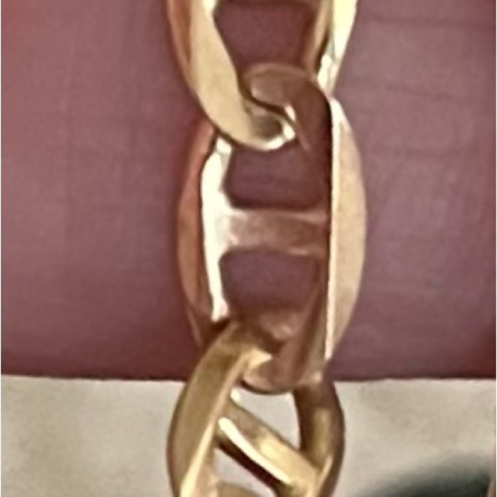 14K Gold Figaro Chain Bracelet - Women's Elegant Gold Link Bracelet Italy - Picture 9 of 11